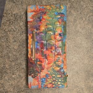 Brahmin Vibrant Crocodile Embossed Wallet In Fabulous Condition